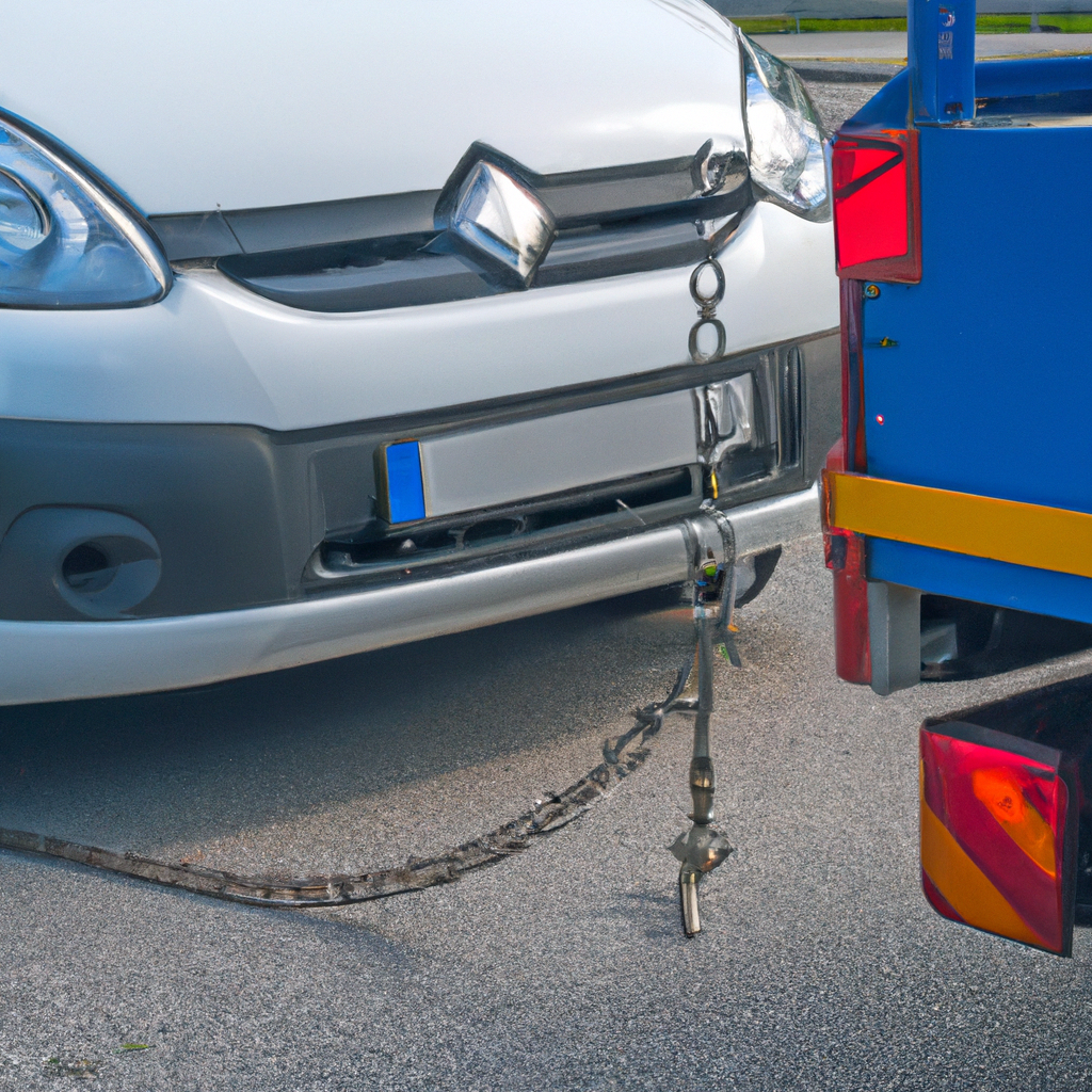 Tow truck assisting a locked car.