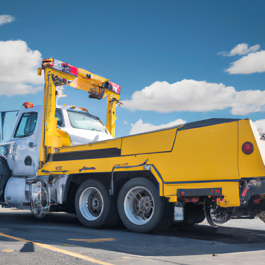 Tow truck ready for roadside assistance.